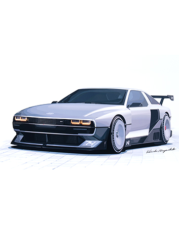 카 일러스트레이션 -  HYUNDAI N vision 74